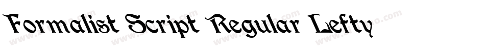 Formalist Script Regular Lefty字体转换